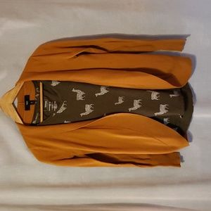 Mossimo open-front cardigan, everyday lightweight, mustard yellow